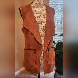 Women's Brown Sleeveless Jacket